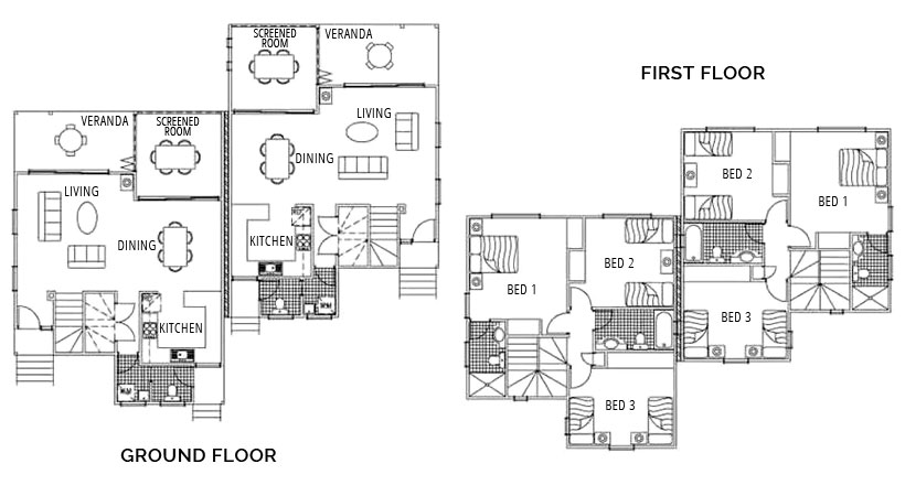 Three Bedroom Townhouse - Floorplan