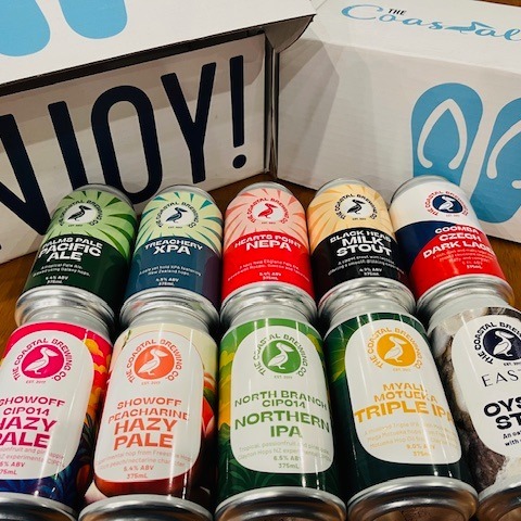 Beer selection at Coastal Brewing Co.