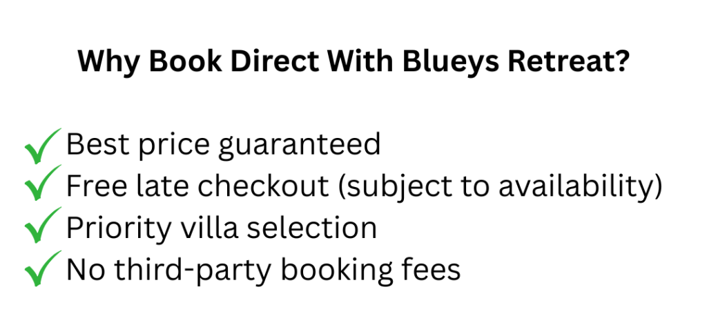 Book and Save Direct with Blueys Retreat